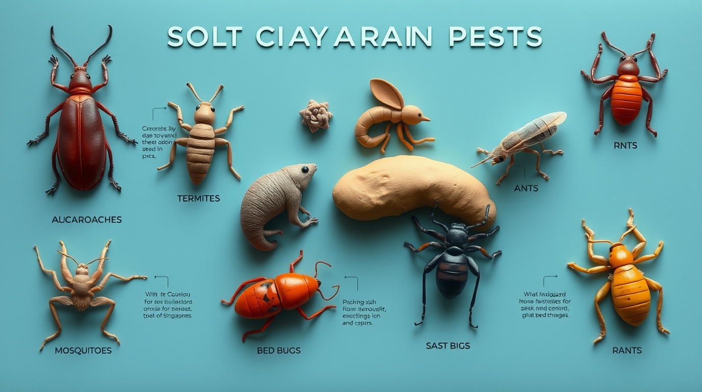 Infographic of Common Pests in Singapore